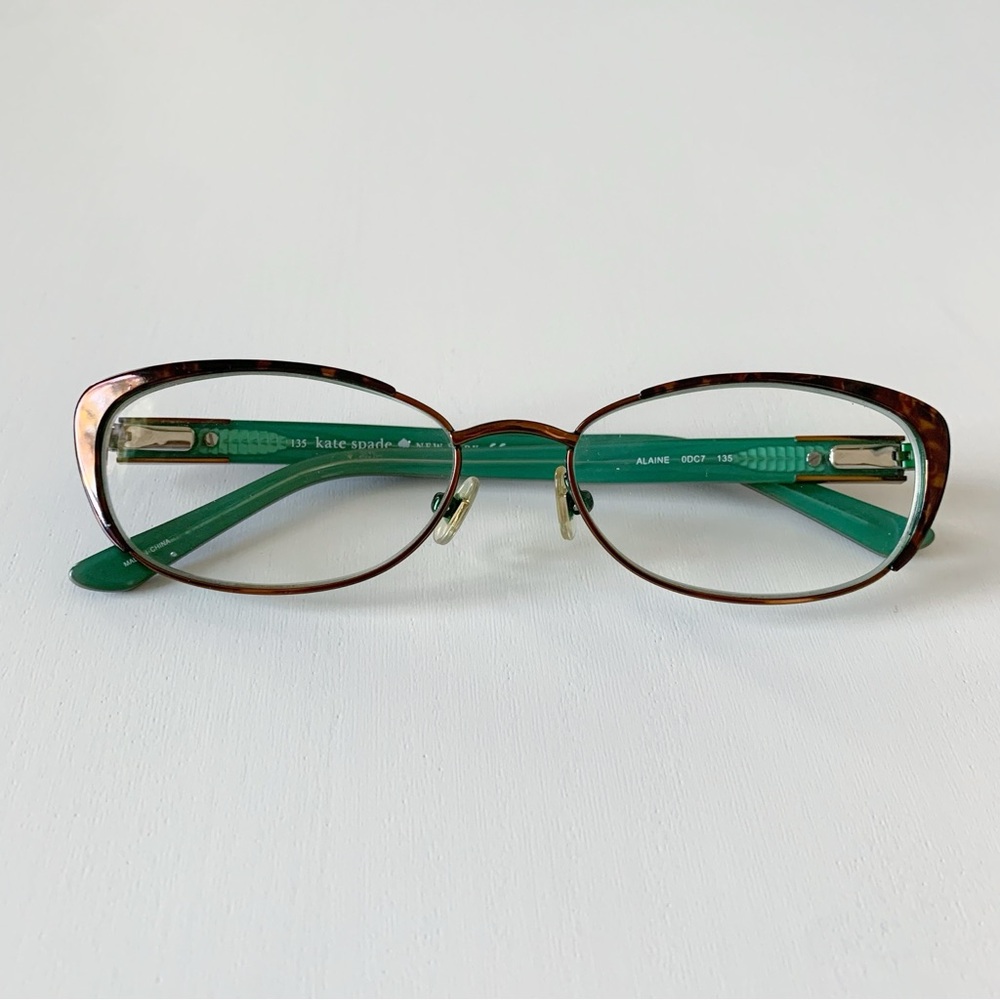 Kate Spade Alaine Tortoise and Green Women's Glasses